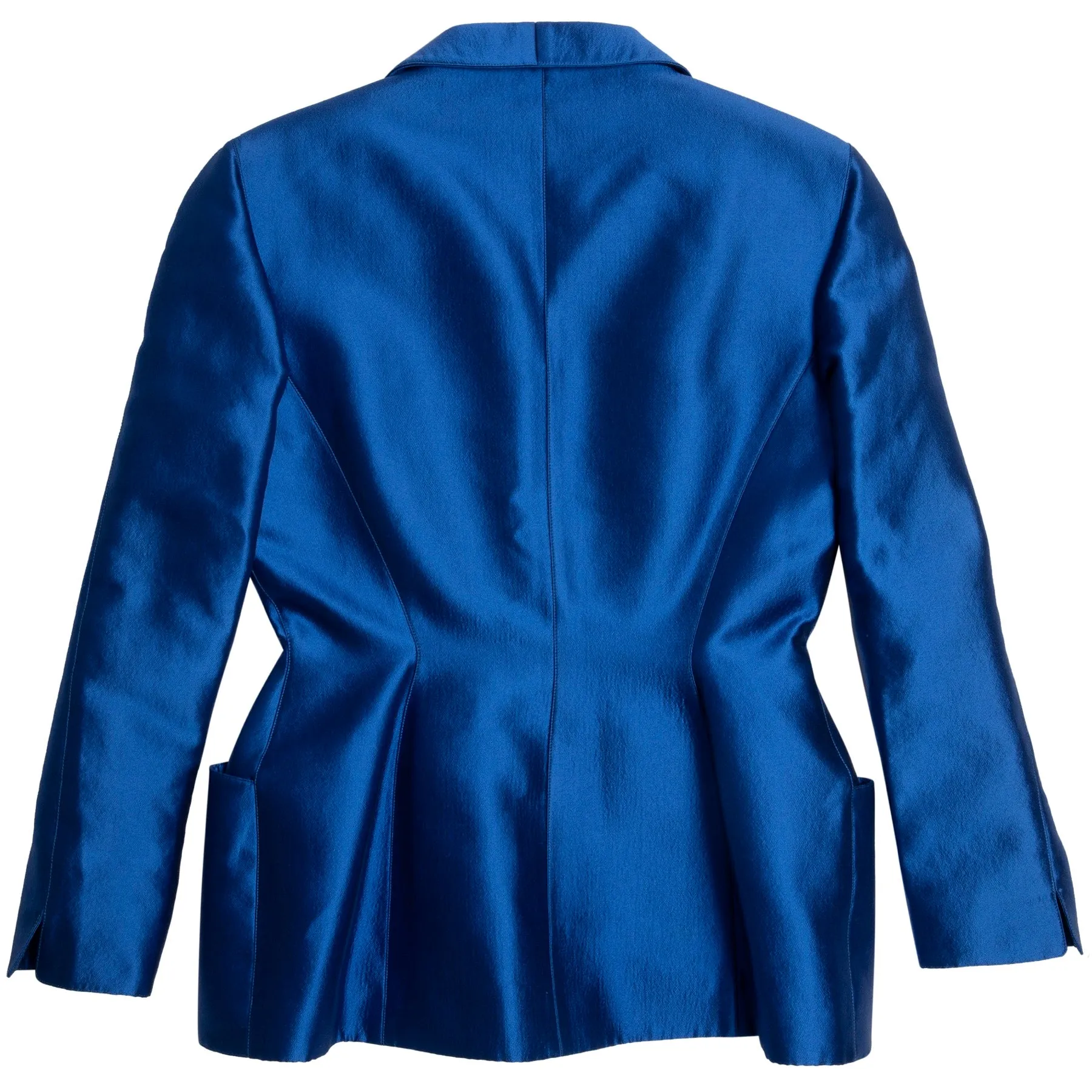 1996 Satin Weave Wool & Silk Blend Swarovski Empire Jacket