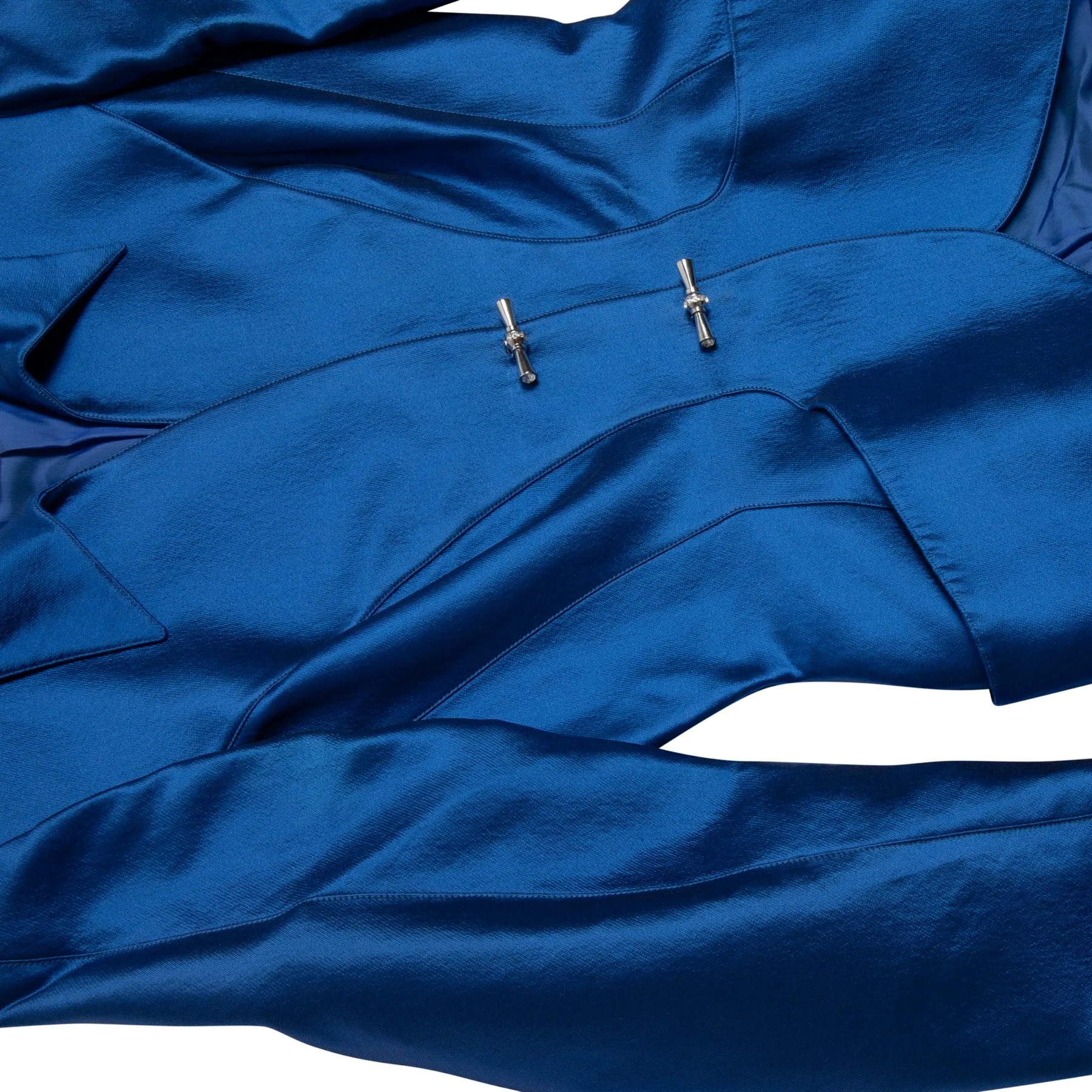 1996 Satin Weave Wool & Silk Blend Swarovski Empire Jacket