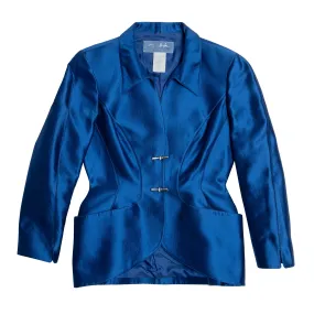 1996 Satin Weave Wool & Silk Blend Swarovski Empire Jacket
