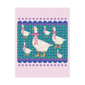 Adorable 90s Geese Poster with Bows