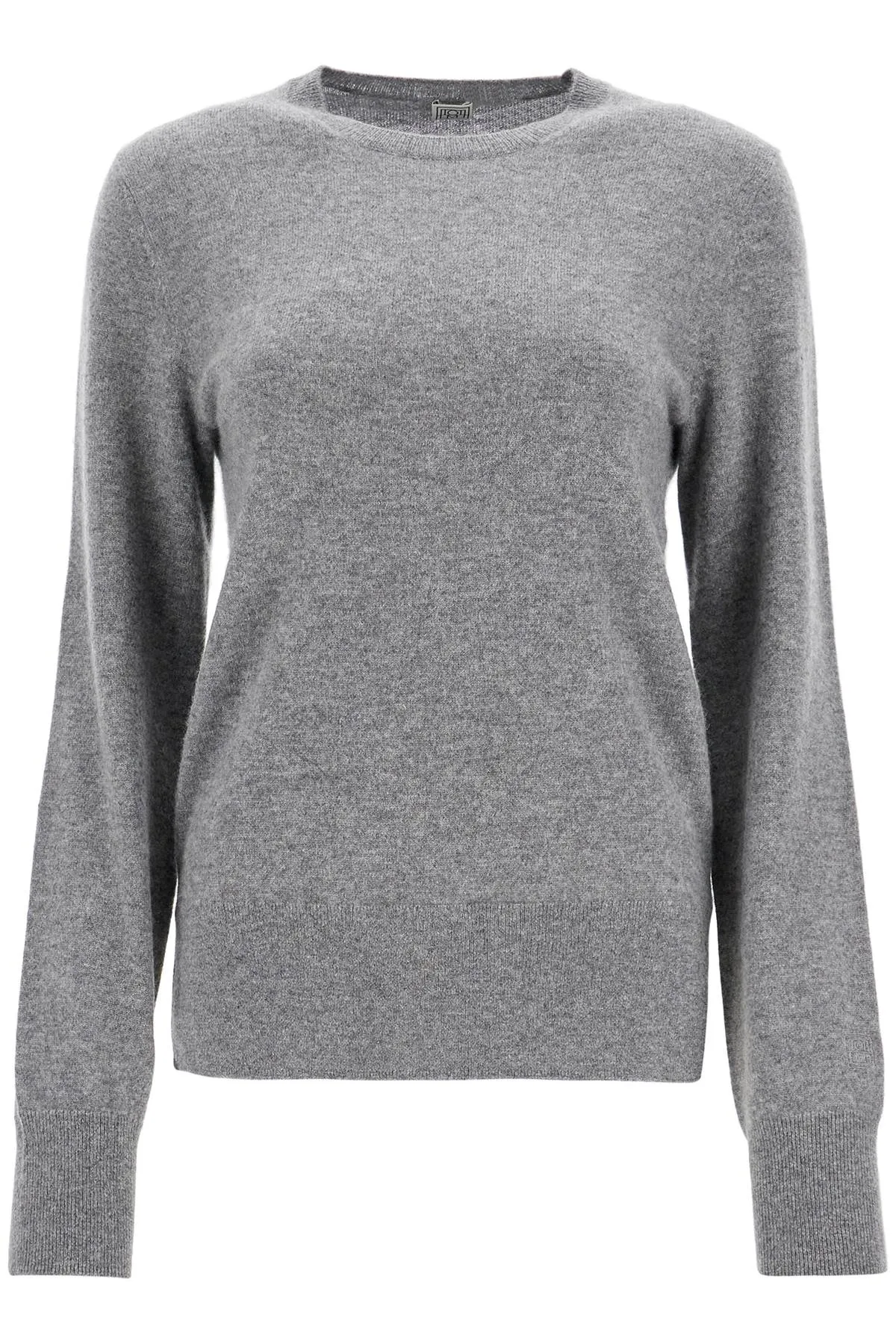 asymmetrical grey mélange cashmere sweater 242 WRT1734 YA0016 GREY MELANGE