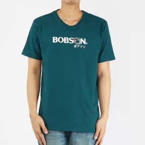 Bobson Japanese Men's Basic Round Neck Tees for Men Trendy fashion High Quality Apparel Comfortable Casual Top for Men Slim Fit 147522-U (Teal)