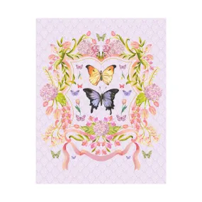 Boho Butterfly Poster With Flowers