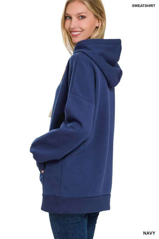 Chic Oversized Longline Oversized Hoodie