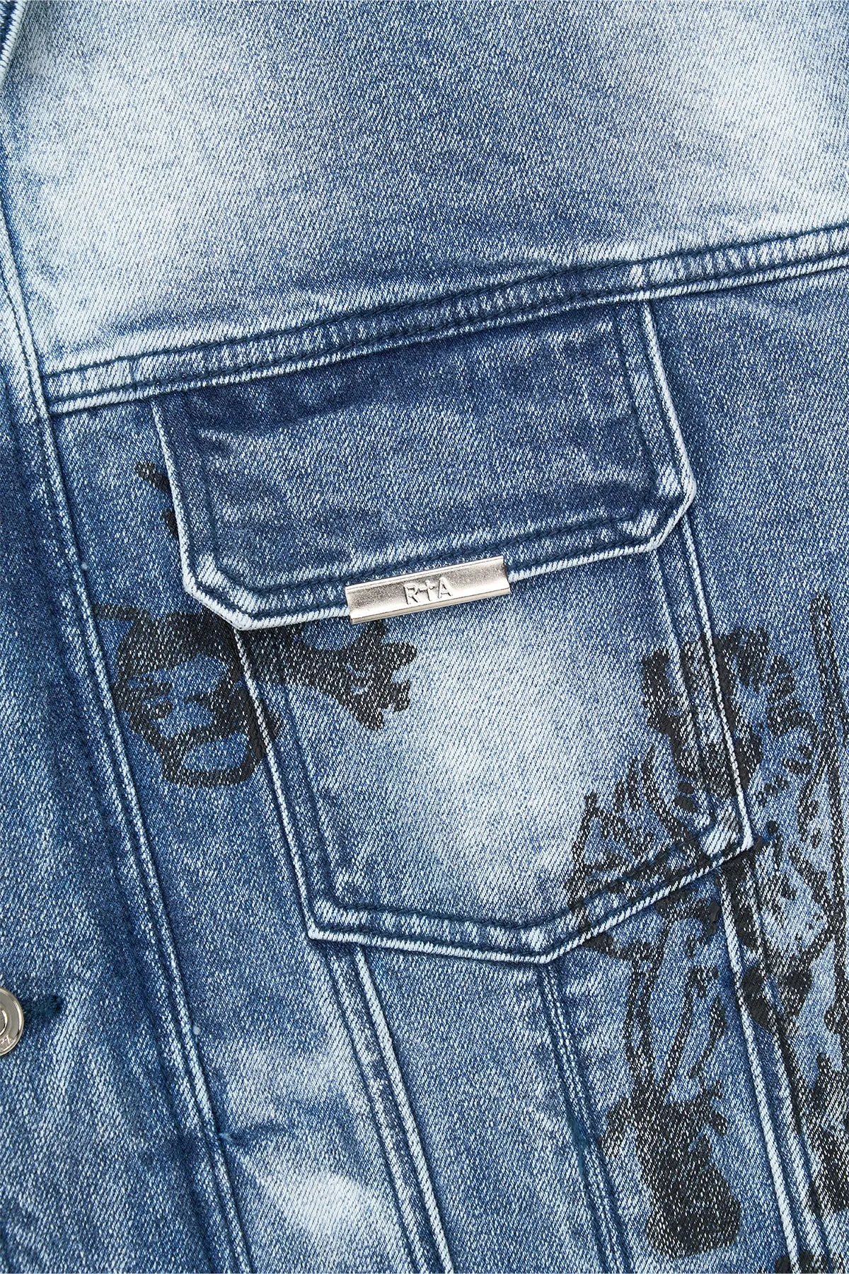 DANNY JEAN JACKET | LIGHT WASH SCRIBBLE