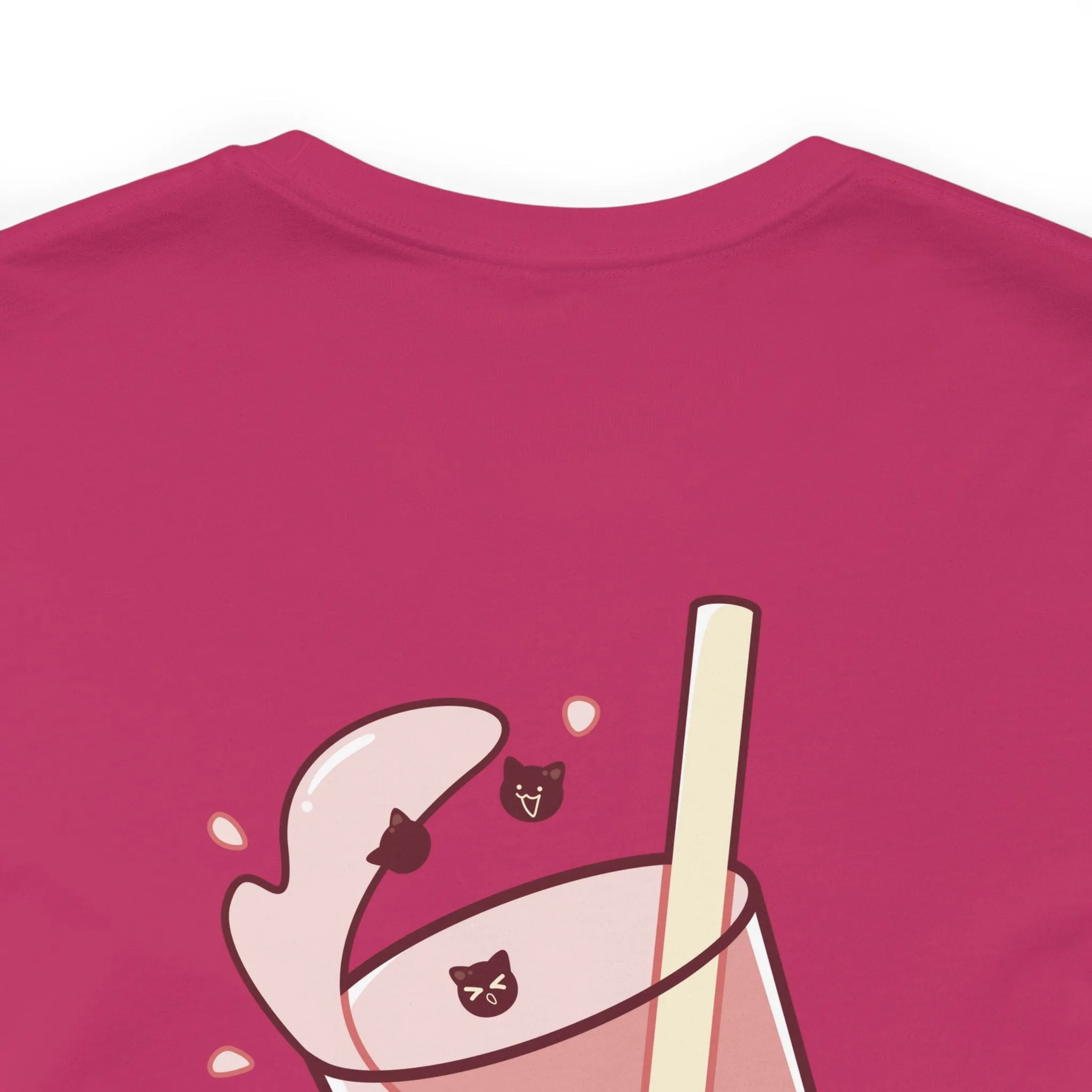 Exclusive Cute Cat Boba Soft Cotton Jersey Short Sleeve Unisex Tee T-shirt