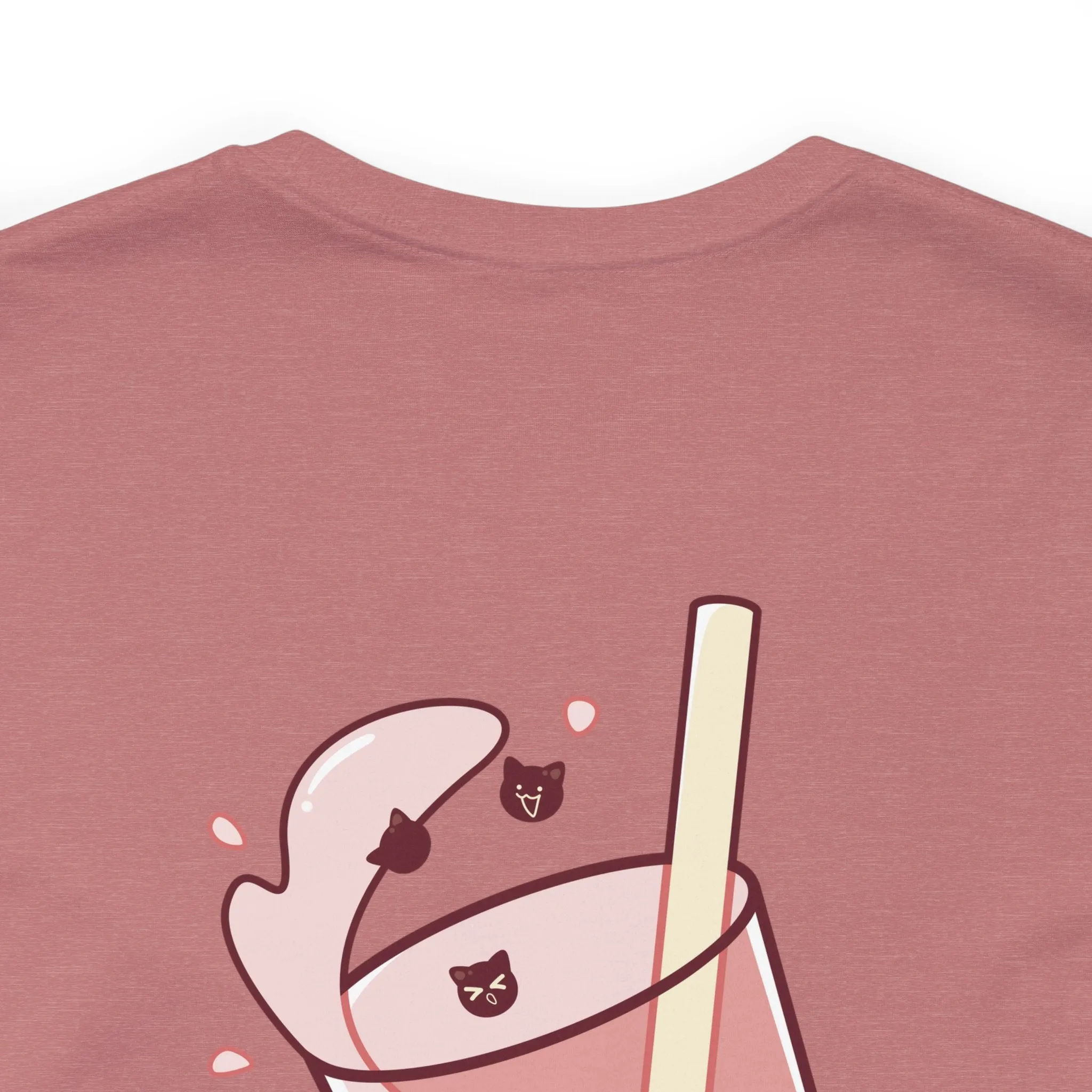 Exclusive Cute Cat Boba Soft Cotton Jersey Short Sleeve Unisex Tee T-shirt