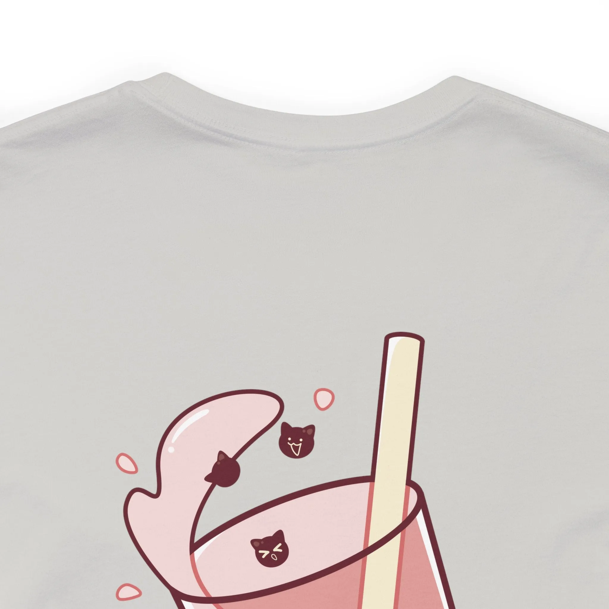 Exclusive Cute Cat Boba Soft Cotton Jersey Short Sleeve Unisex Tee T-shirt