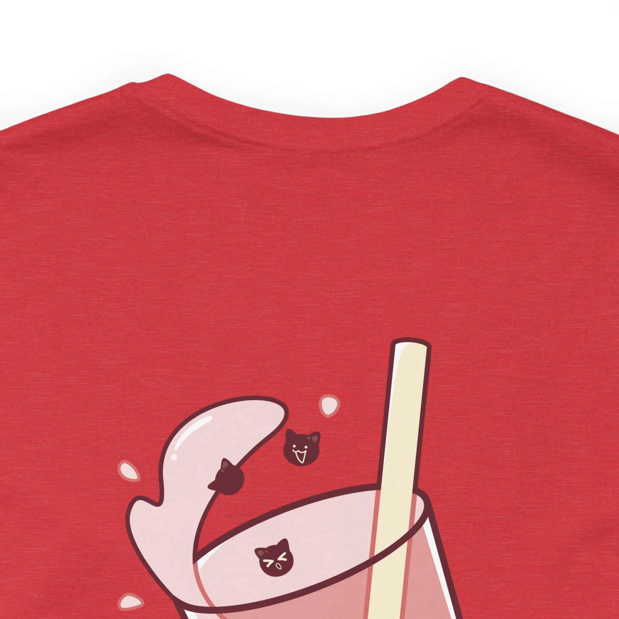 Exclusive Cute Cat Boba Soft Cotton Jersey Short Sleeve Unisex Tee T-shirt