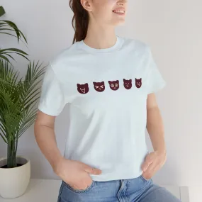 Exclusive Cute Cat Boba Soft Cotton Jersey Short Sleeve Unisex Tee T-shirt