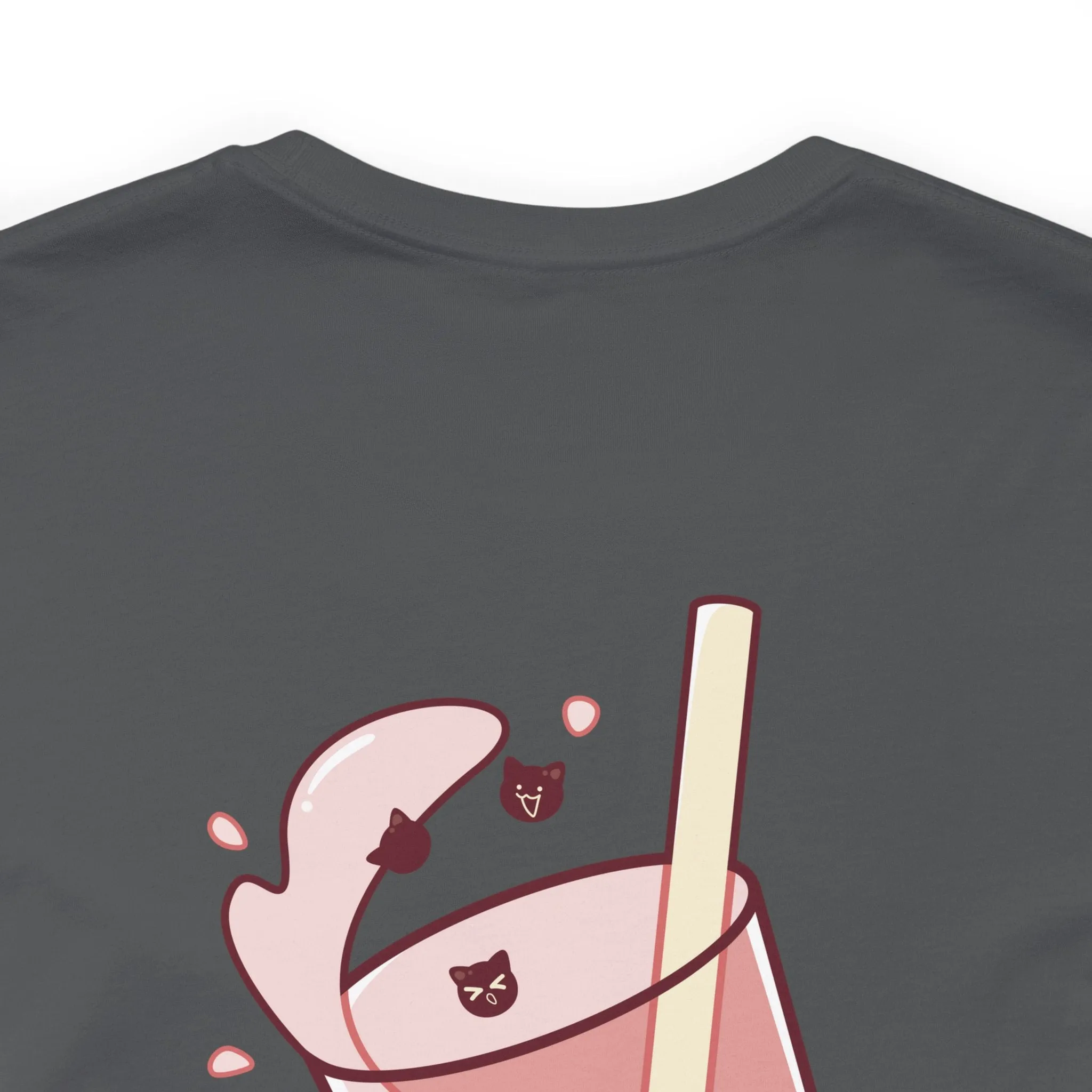 Exclusive Cute Cat Boba Soft Cotton Jersey Short Sleeve Unisex Tee T-shirt