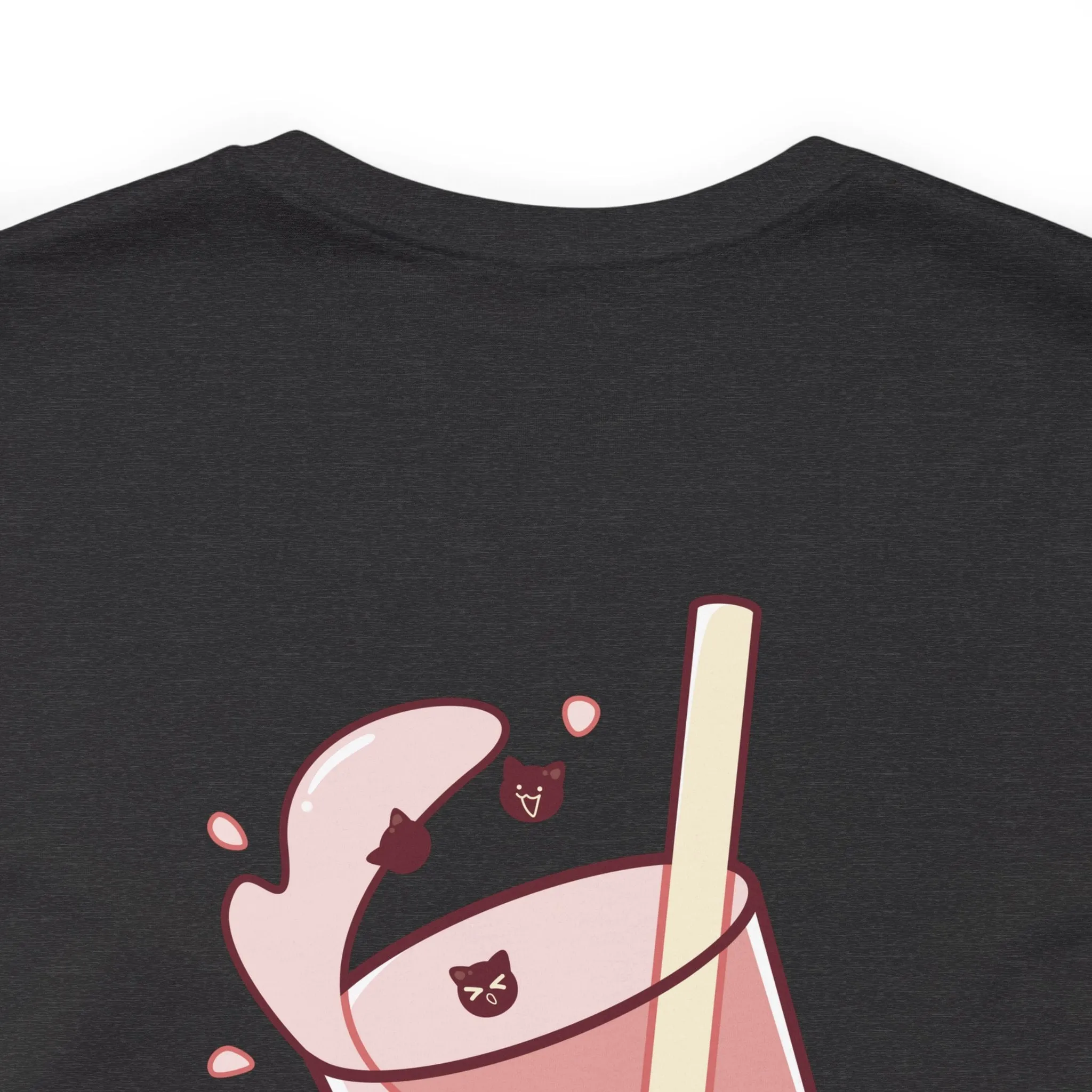Exclusive Cute Cat Boba Soft Cotton Jersey Short Sleeve Unisex Tee T-shirt