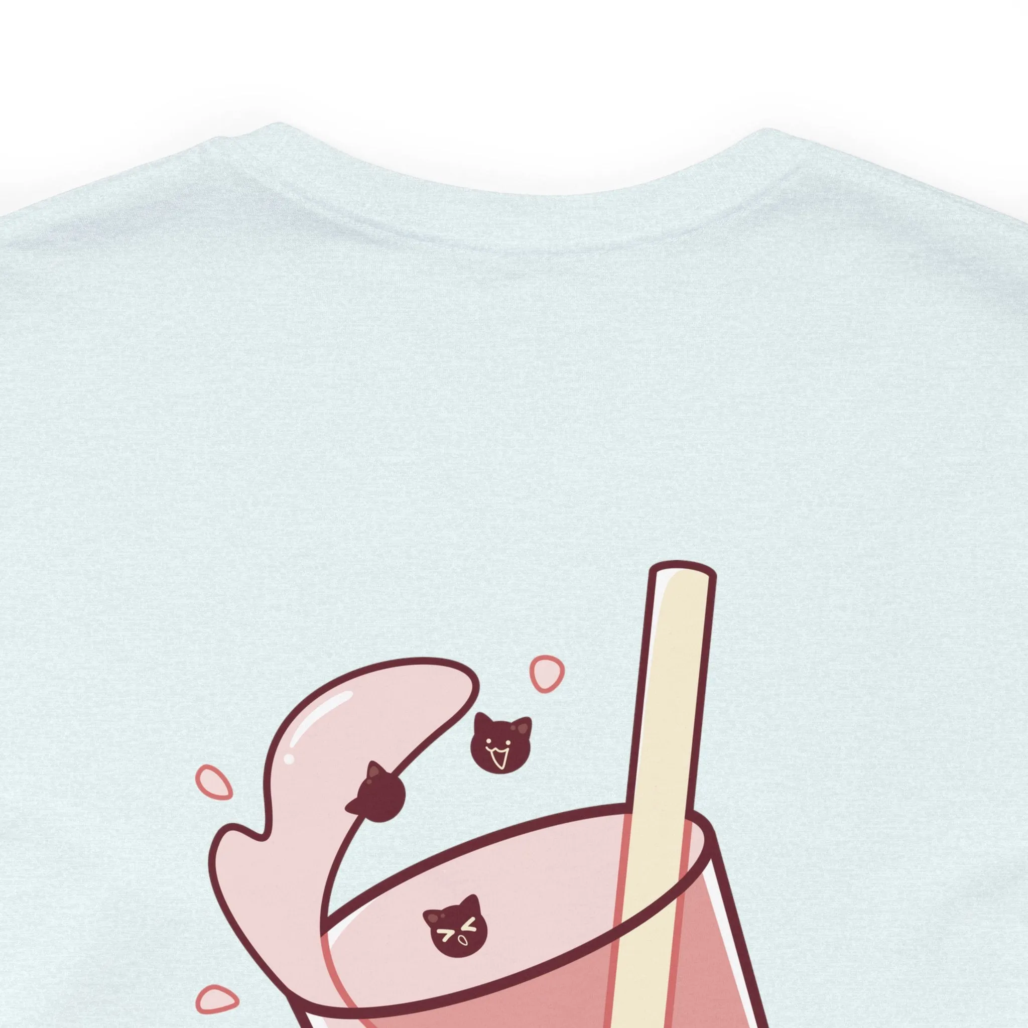 Exclusive Cute Cat Boba Soft Cotton Jersey Short Sleeve Unisex Tee T-shirt
