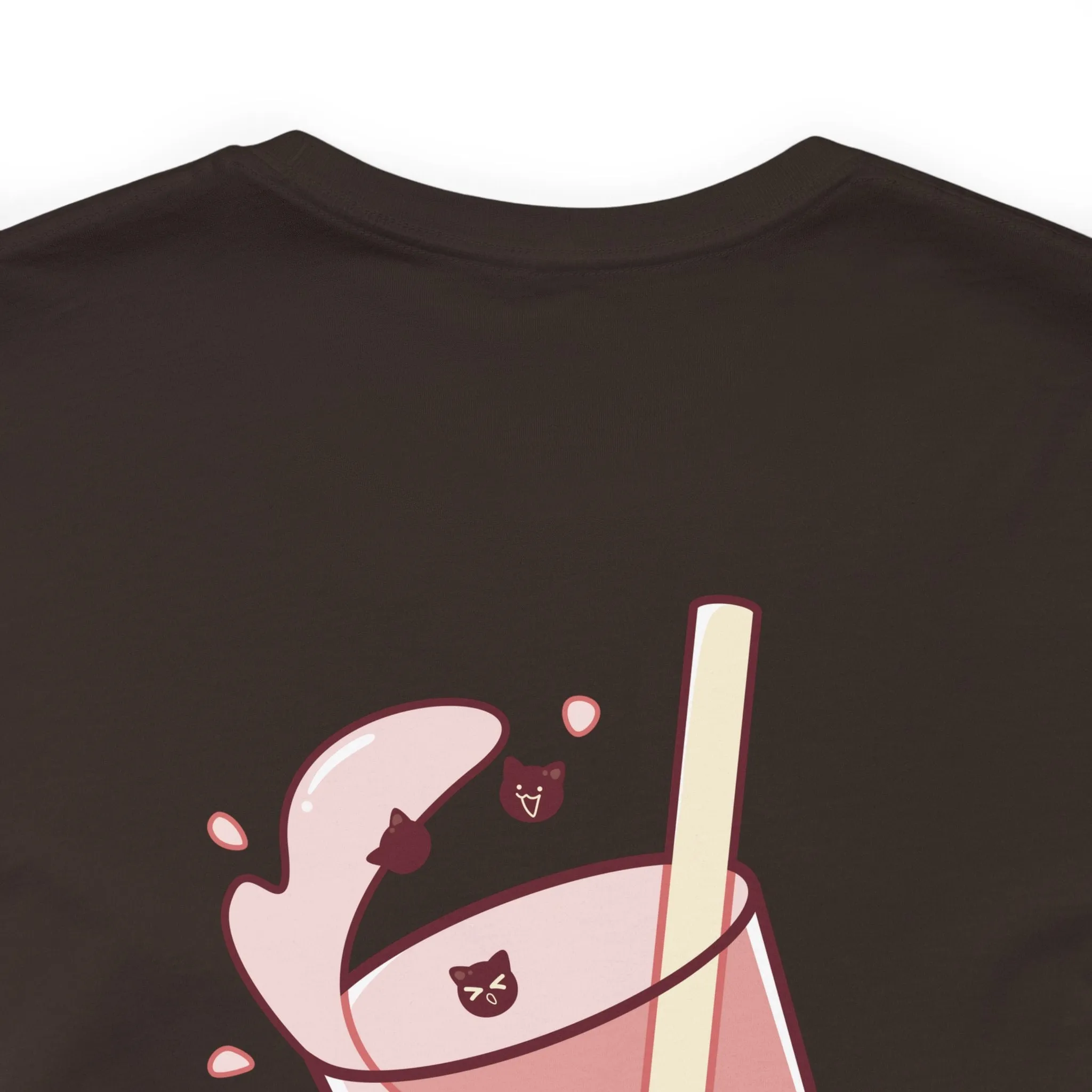 Exclusive Cute Cat Boba Soft Cotton Jersey Short Sleeve Unisex Tee T-shirt