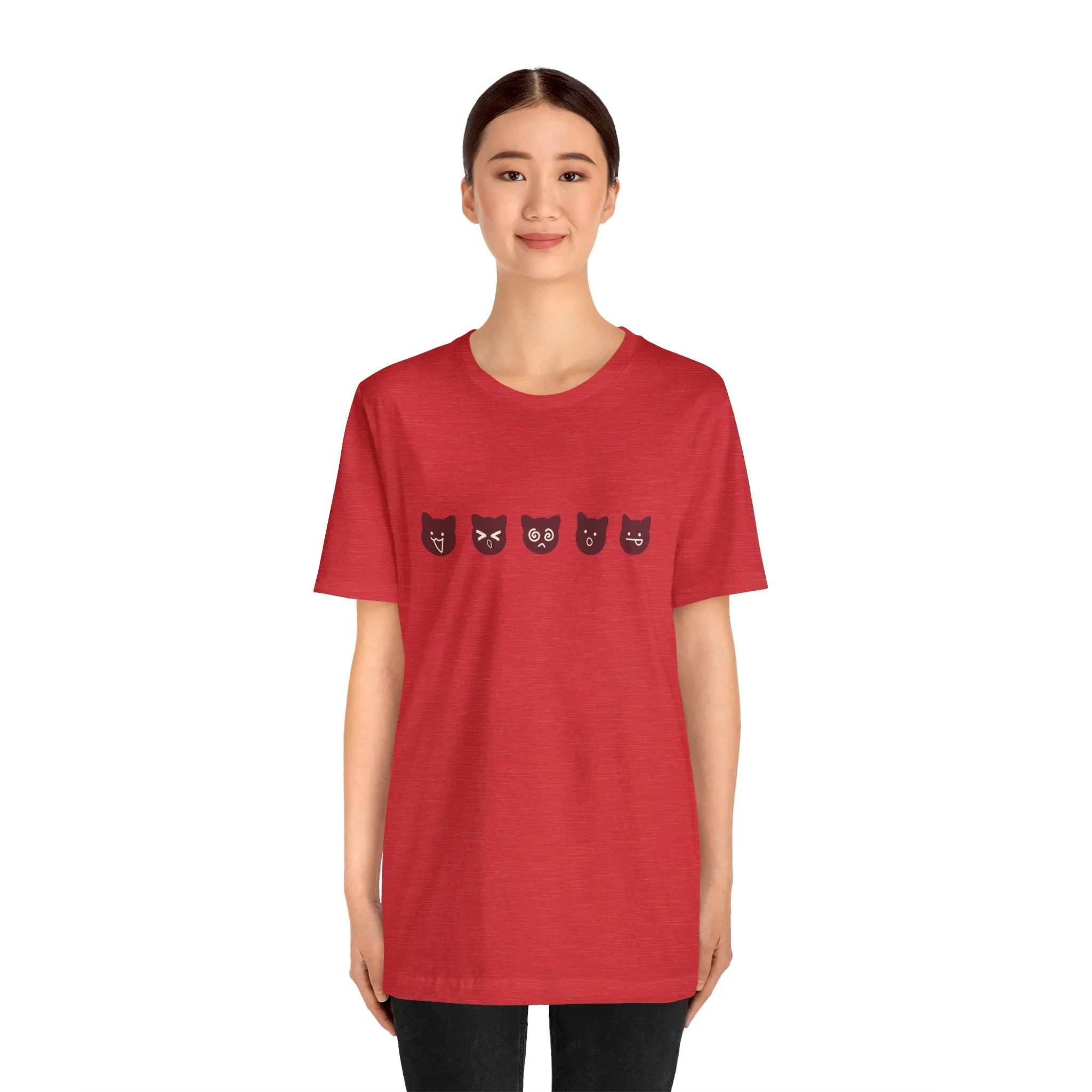Exclusive Cute Cat Boba Soft Cotton Jersey Short Sleeve Unisex Tee T-shirt