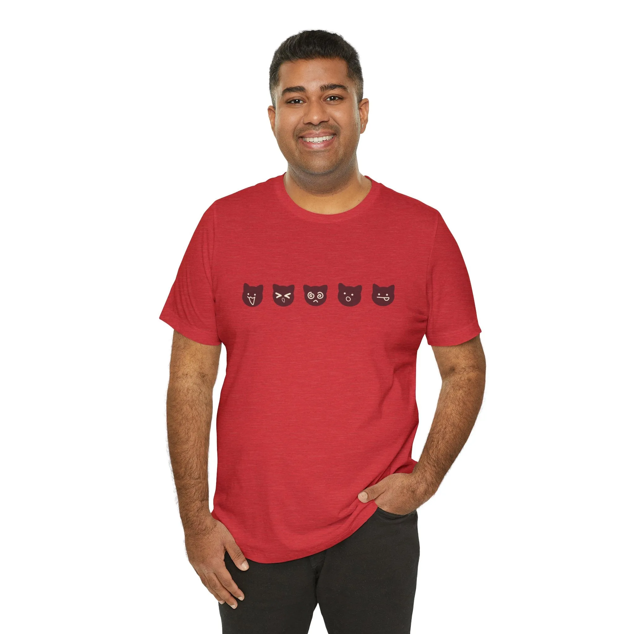 Exclusive Cute Cat Boba Soft Cotton Jersey Short Sleeve Unisex Tee T-shirt