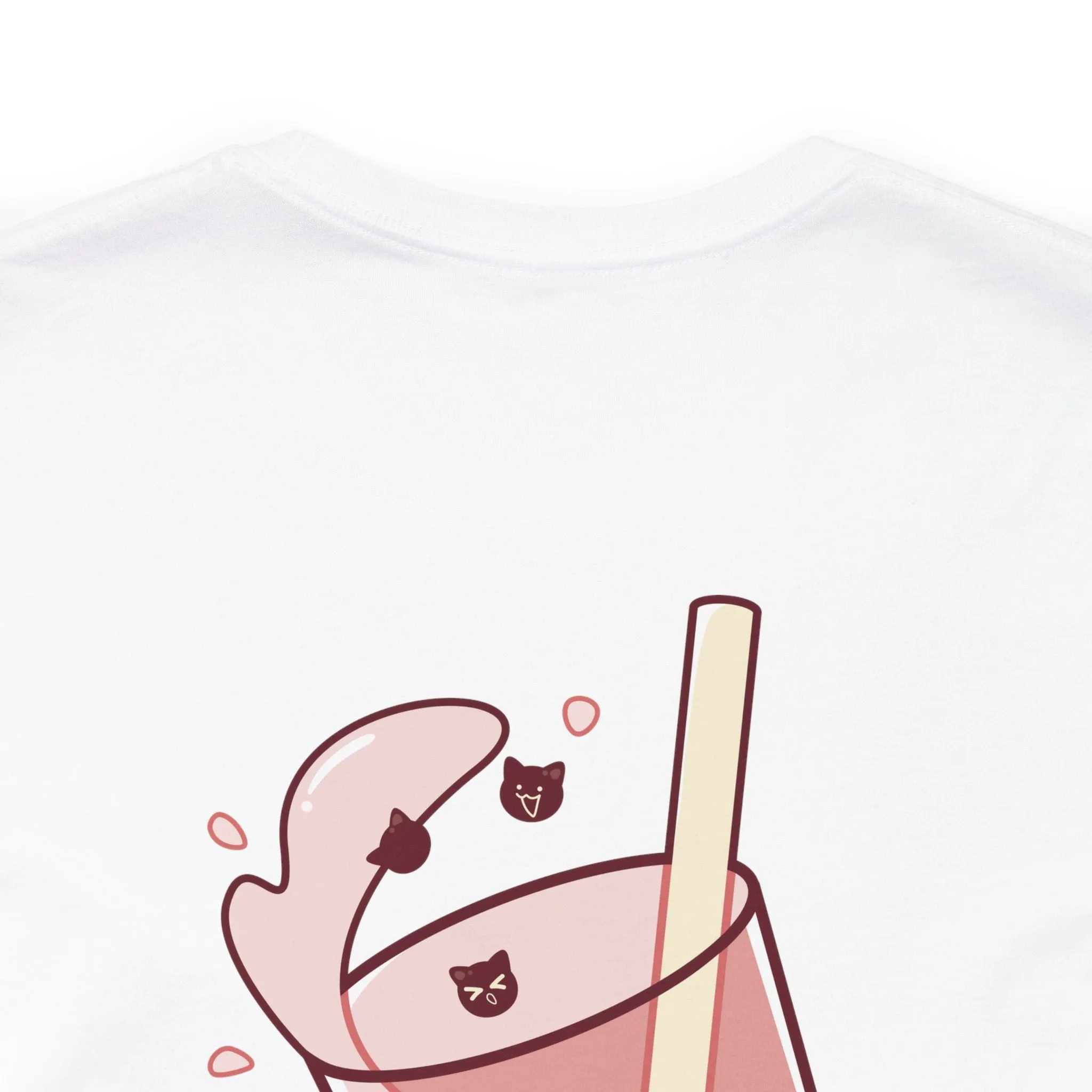 Exclusive Cute Cat Boba Soft Cotton Jersey Short Sleeve Unisex Tee T-shirt