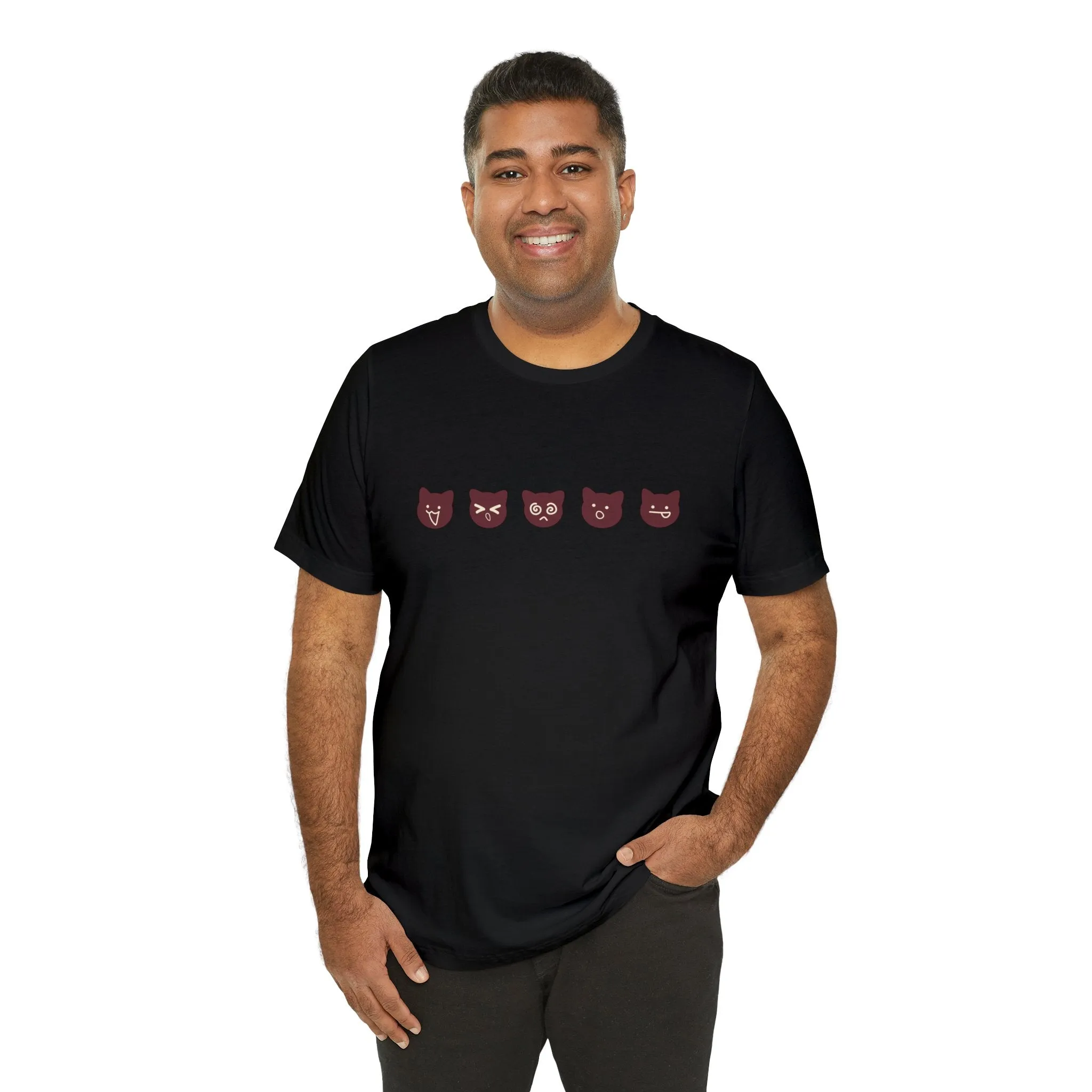 Exclusive Cute Cat Boba Soft Cotton Jersey Short Sleeve Unisex Tee T-shirt