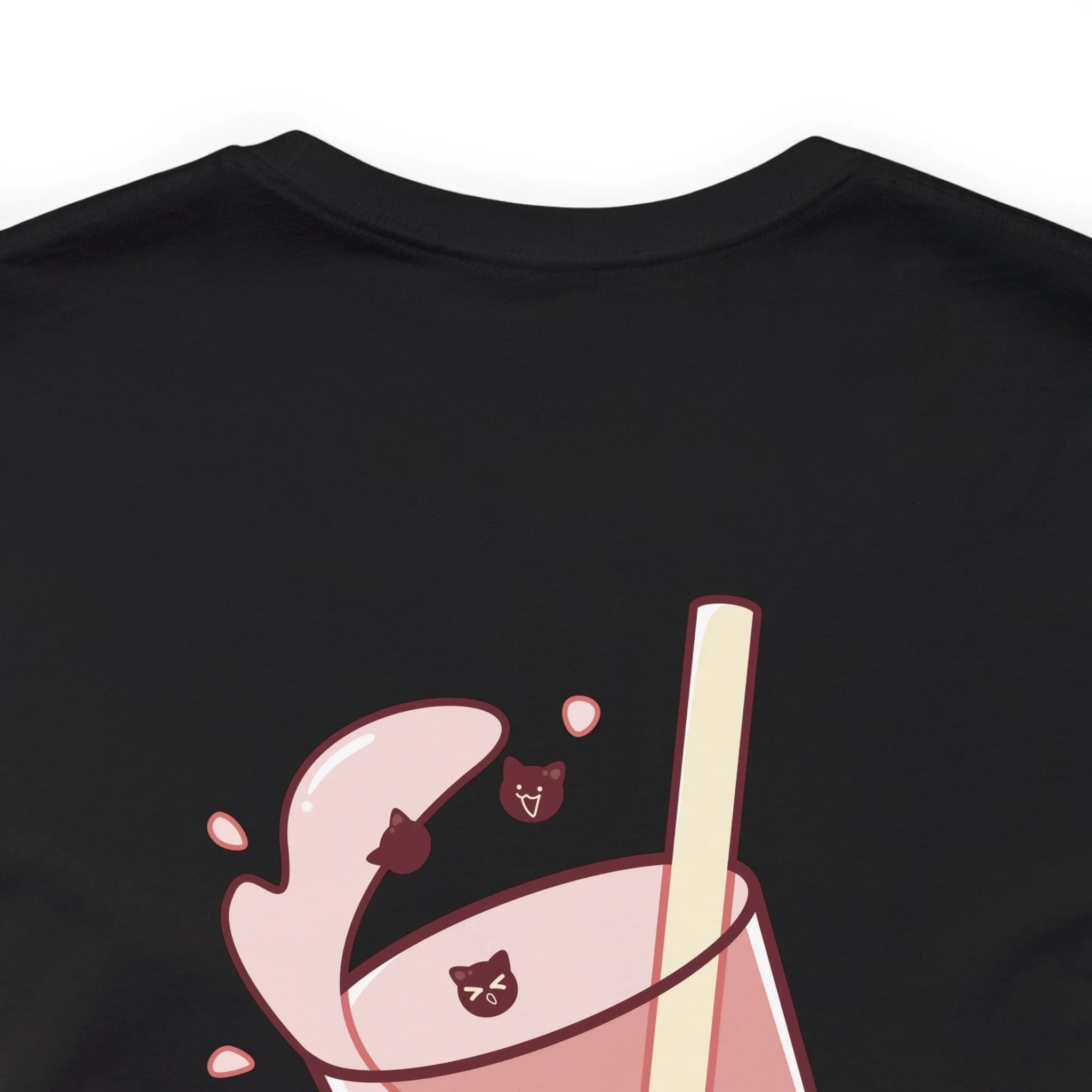 Exclusive Cute Cat Boba Soft Cotton Jersey Short Sleeve Unisex Tee T-shirt