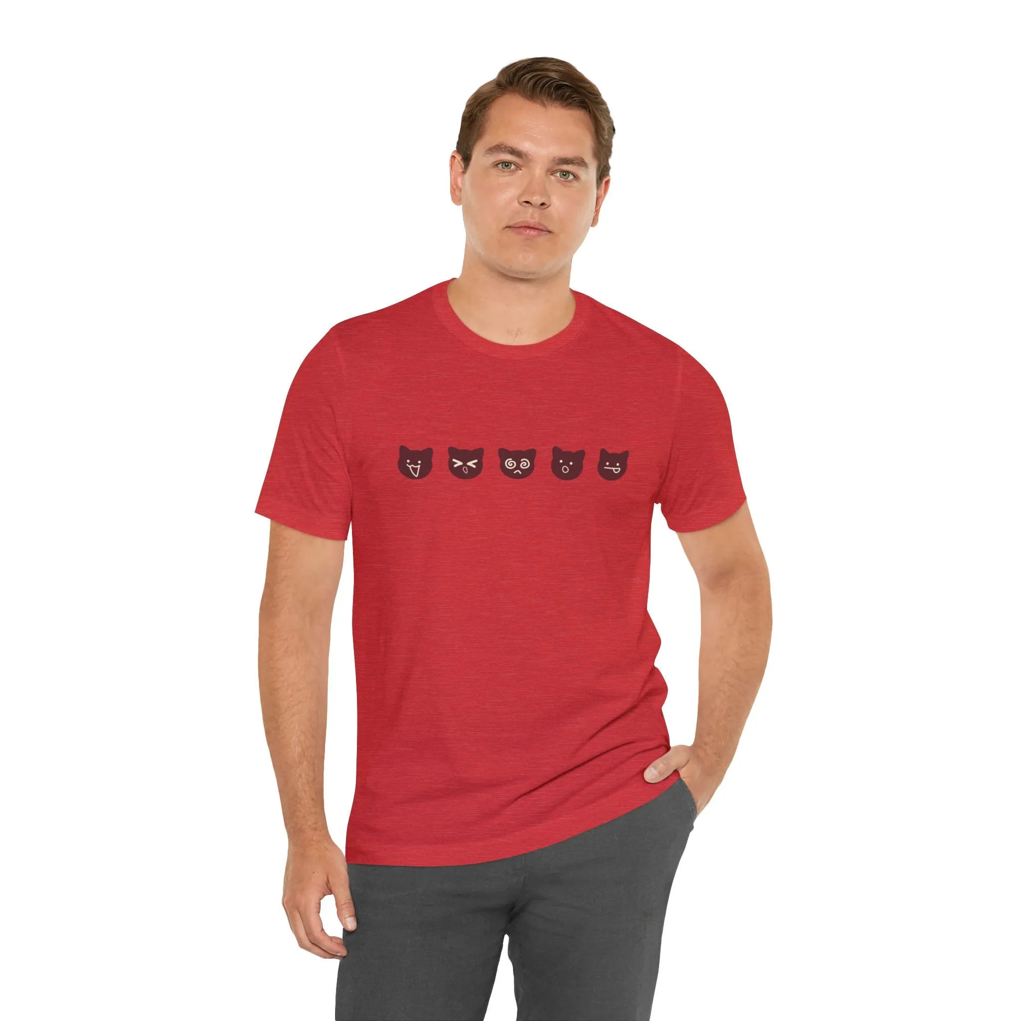 Exclusive Cute Cat Boba Soft Cotton Jersey Short Sleeve Unisex Tee T-shirt