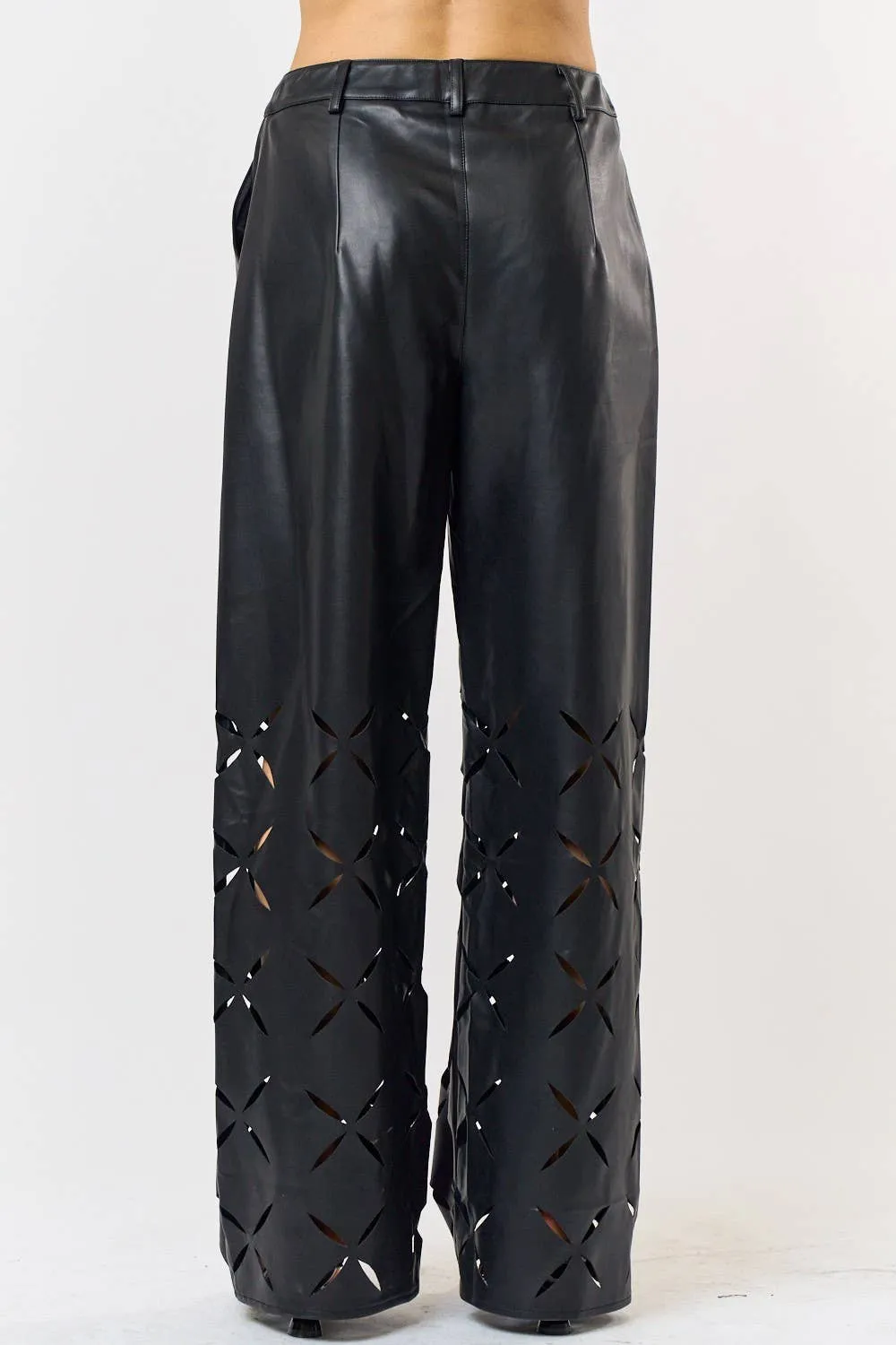 Glenda's Leather Wide Leg Pants