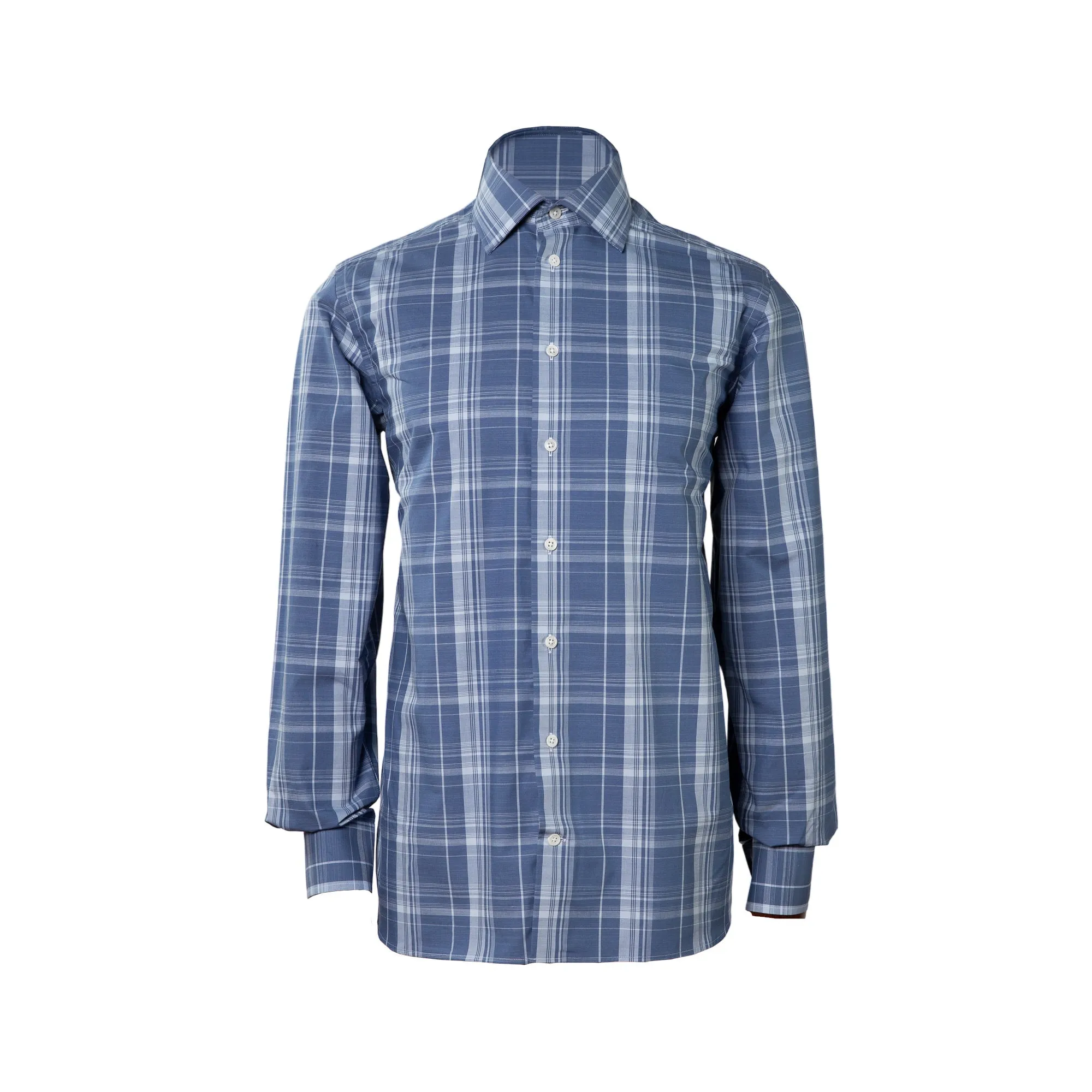 HENRY SARTORIAL Casual Check Shirt BLUE CHECK