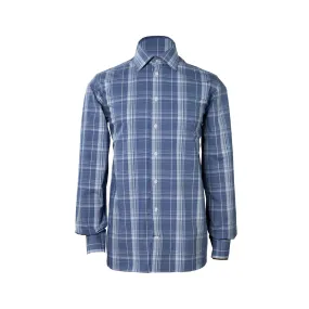 HENRY SARTORIAL Casual Check Shirt BLUE CHECK