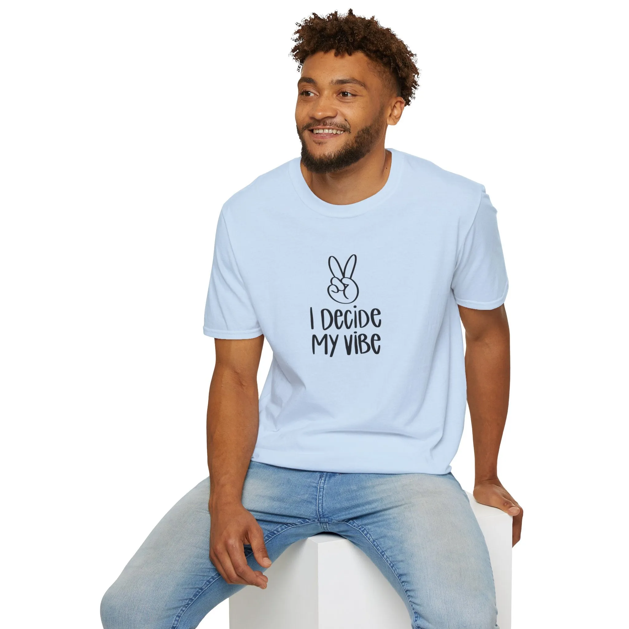 I Decide My Vibe" Soft Style Tshirt