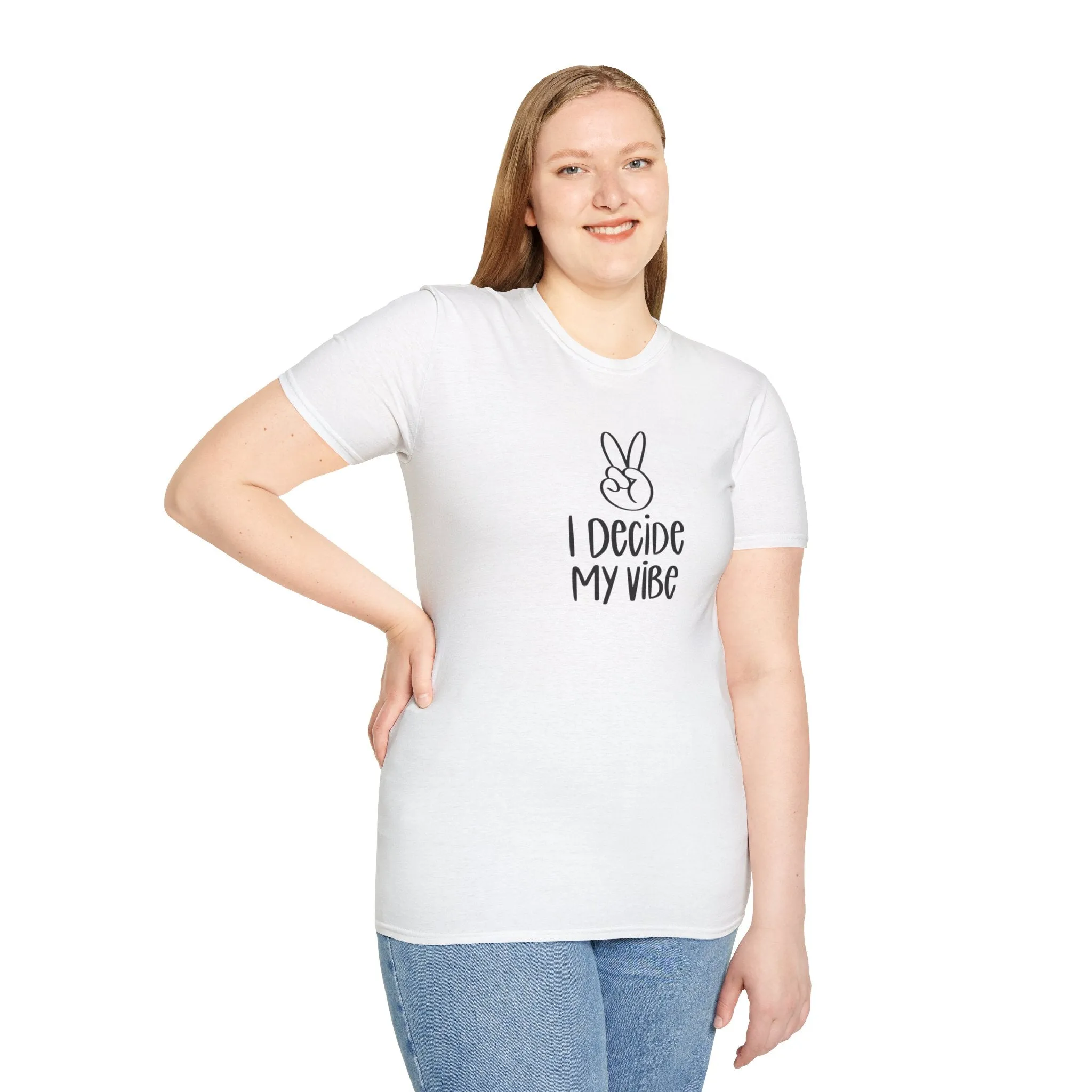 I Decide My Vibe" Soft Style Tshirt