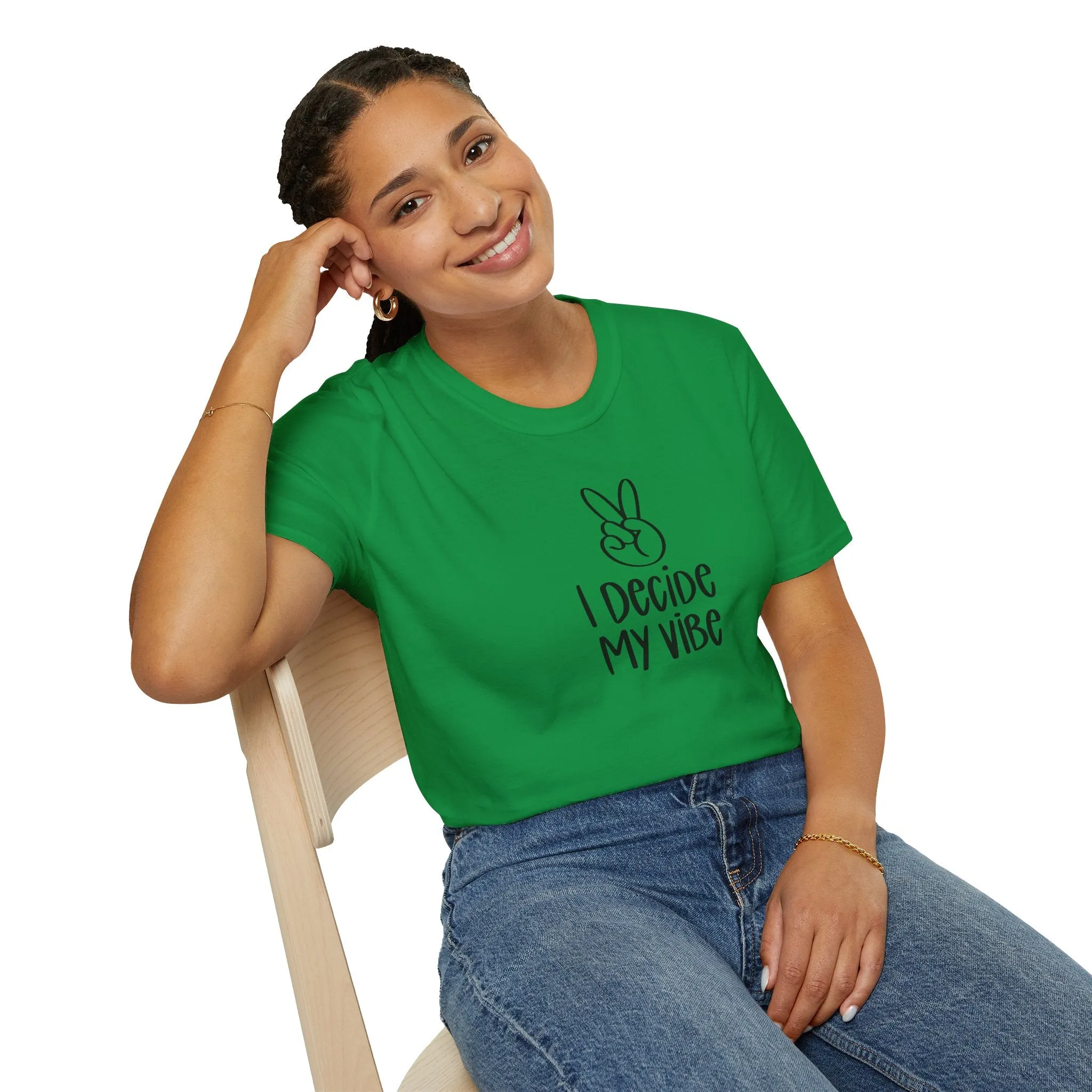 I Decide My Vibe" Soft Style Tshirt