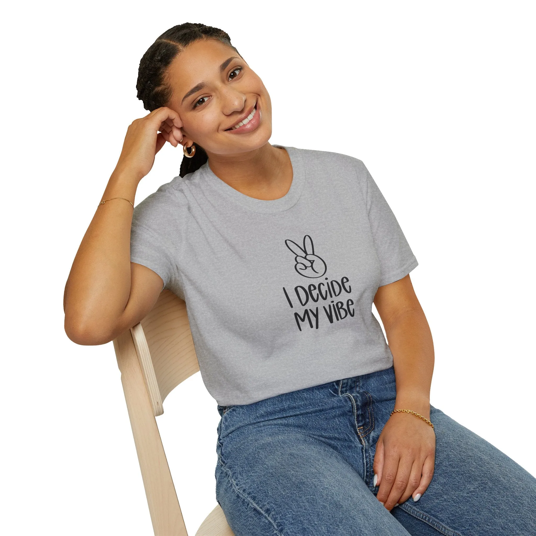 I Decide My Vibe" Soft Style Tshirt