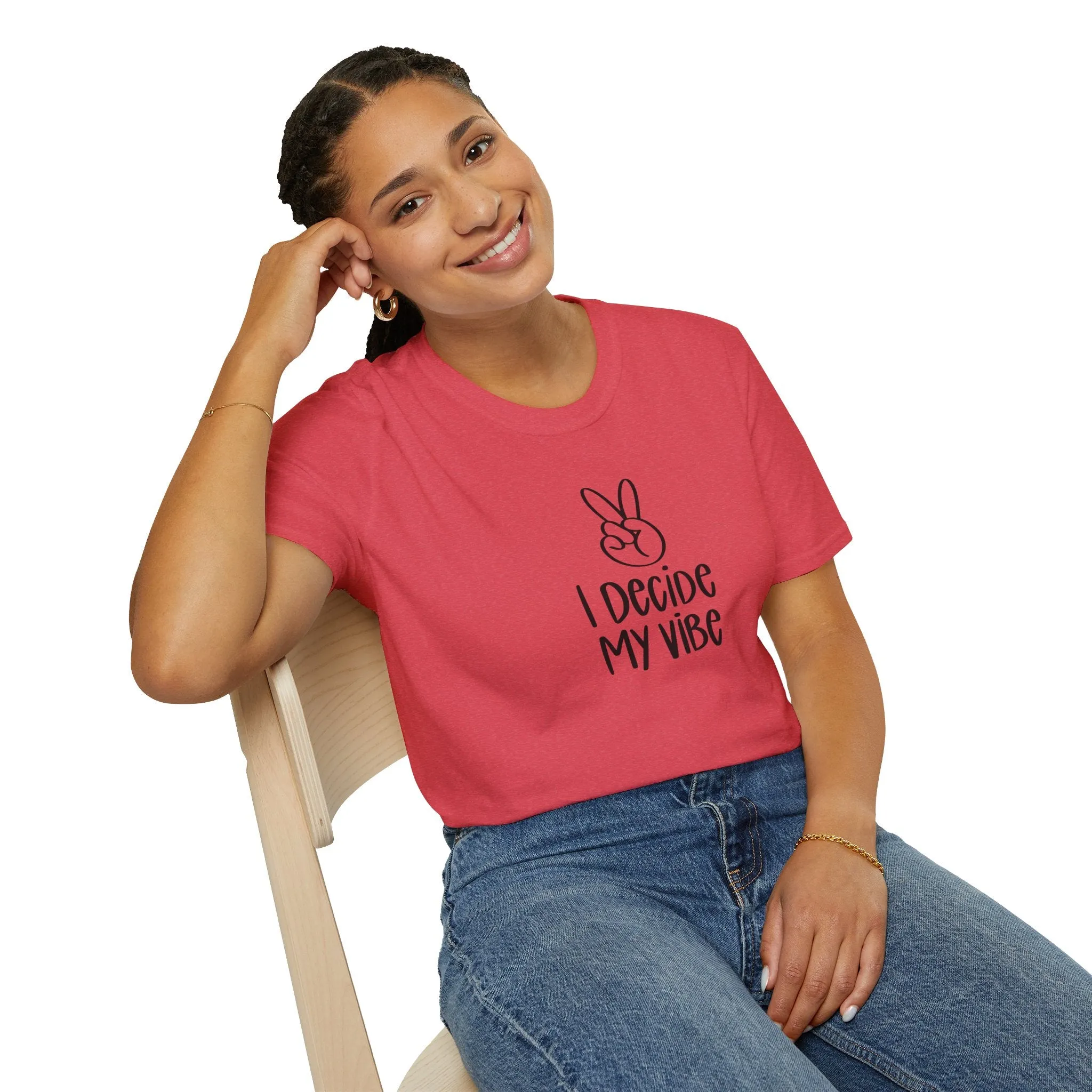 I Decide My Vibe" Soft Style Tshirt