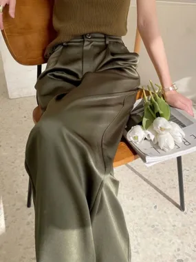 Ice Silk Wide-leg Pants