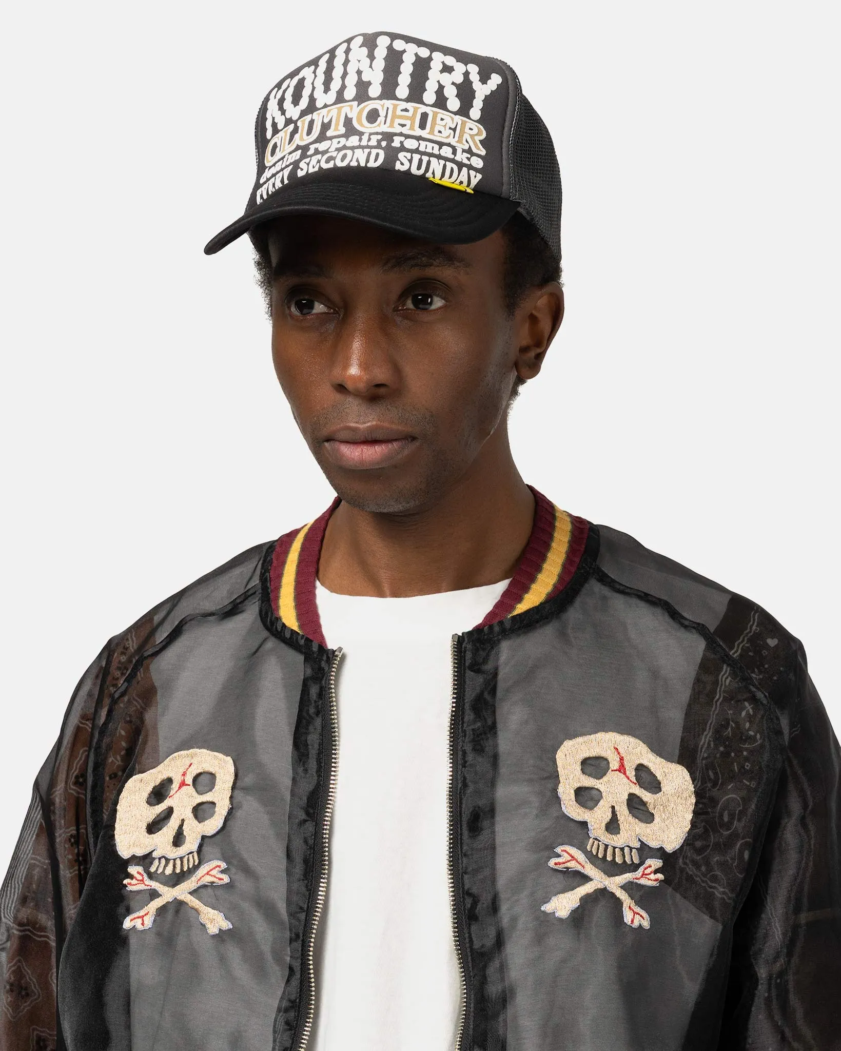 KOUNTRY PEARL CLUTCHER Truck Cap GreyxBlack