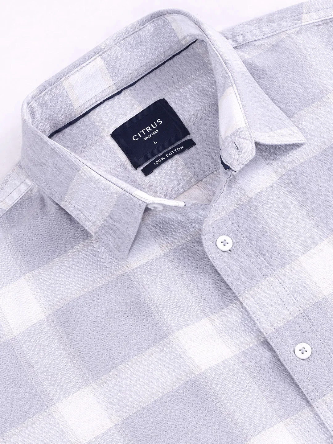 Lilac Checks Slim Fit Shirt