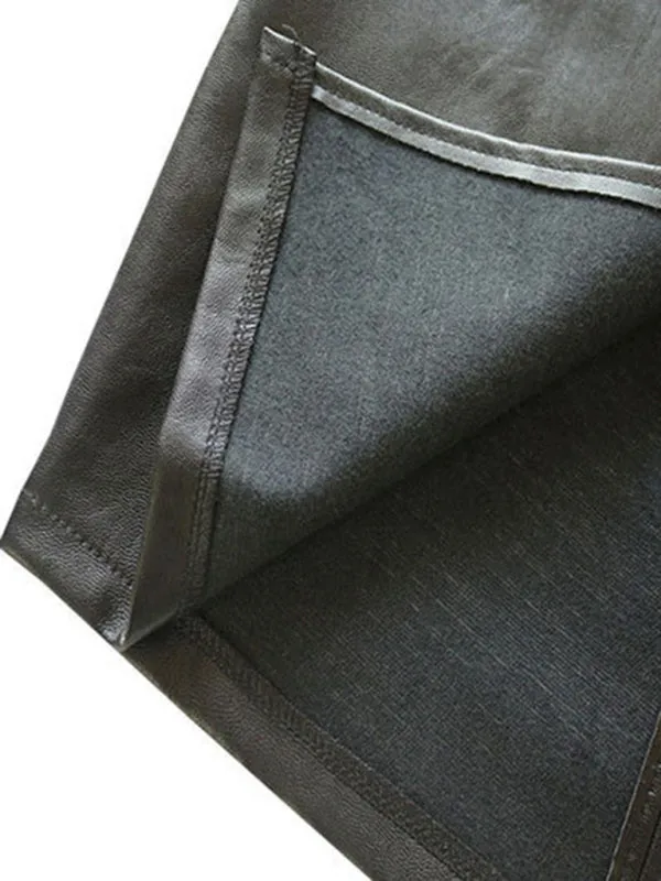 Madeleine Elegant High Waist Faux Leather Pencil Skirt