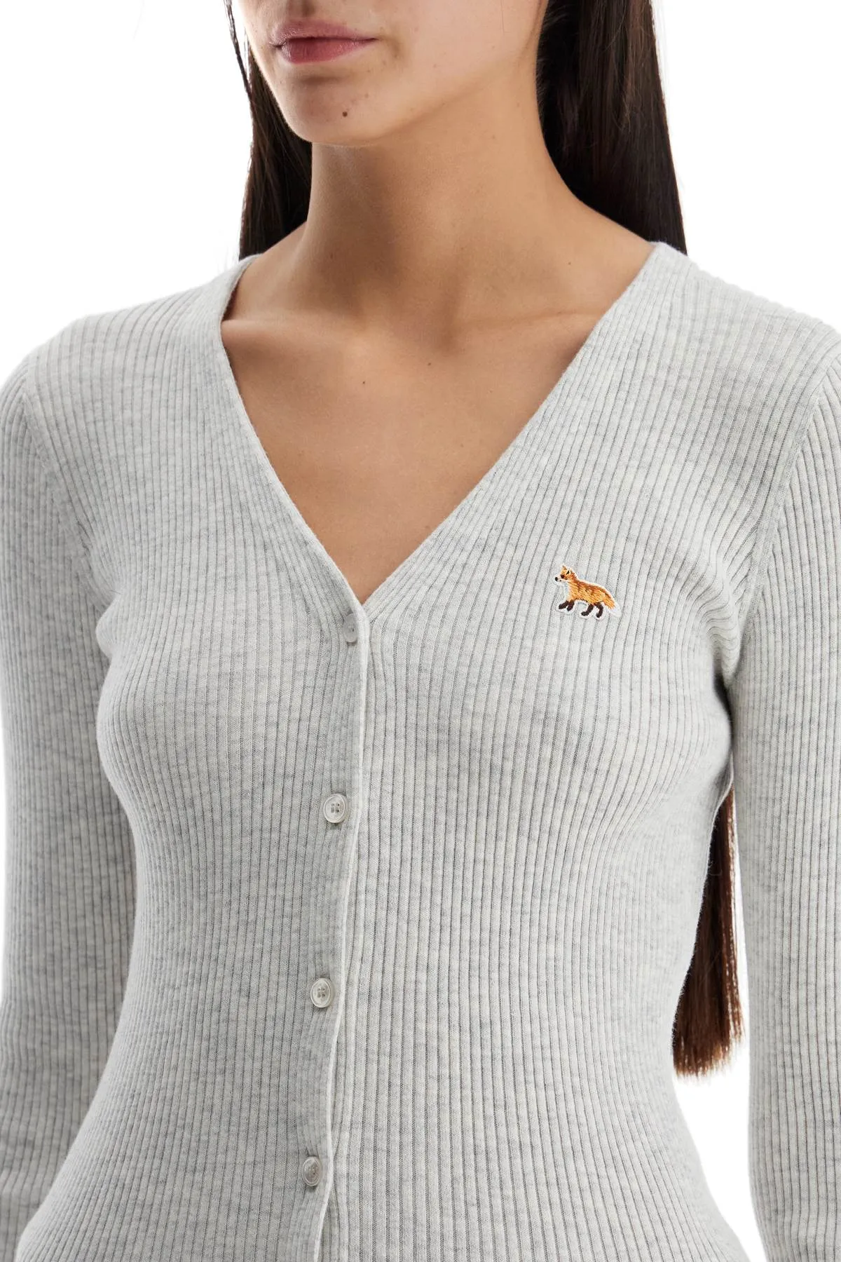 Maison Kitsune Slim Fit Baby Fox Cardigan For