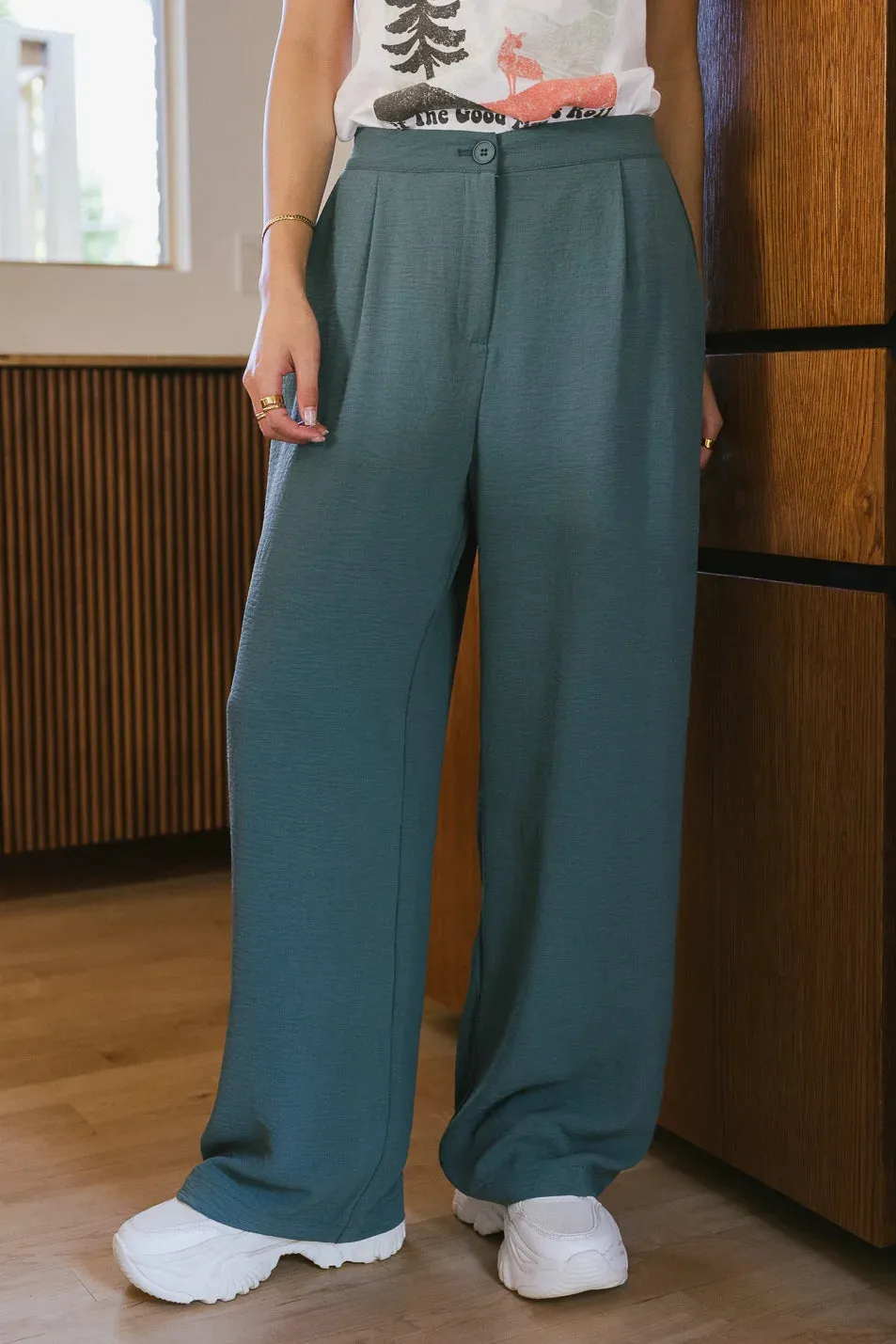Morgan Wide Leg Pants in Teal - FINAL SALE
