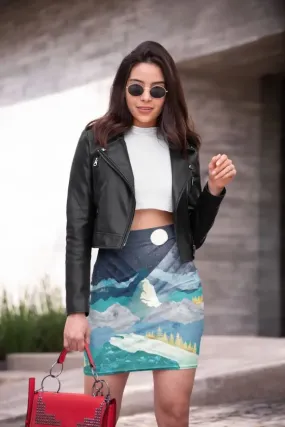 Mountain Sonnet Moonlit Stanza Pencil Skirt