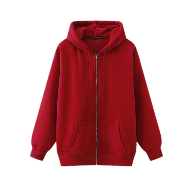 Oversize Girls Thick Hoodies 2021 Spring Fashion Ladies Streetwear Fleece Outfits Casual Boyfriend Hoodies Unisex Women Chic