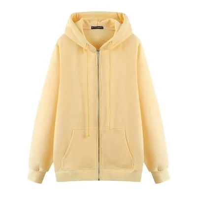 Oversize Girls Thick Hoodies 2021 Spring Fashion Ladies Streetwear Fleece Outfits Casual Boyfriend Hoodies Unisex Women Chic