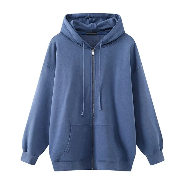 Oversize Girls Thick Hoodies 2021 Spring Fashion Ladies Streetwear Fleece Outfits Casual Boyfriend Hoodies Unisex Women Chic