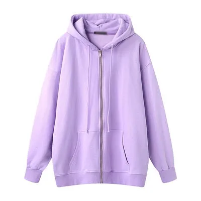 Oversize Girls Thick Hoodies 2021 Spring Fashion Ladies Streetwear Fleece Outfits Casual Boyfriend Hoodies Unisex Women Chic