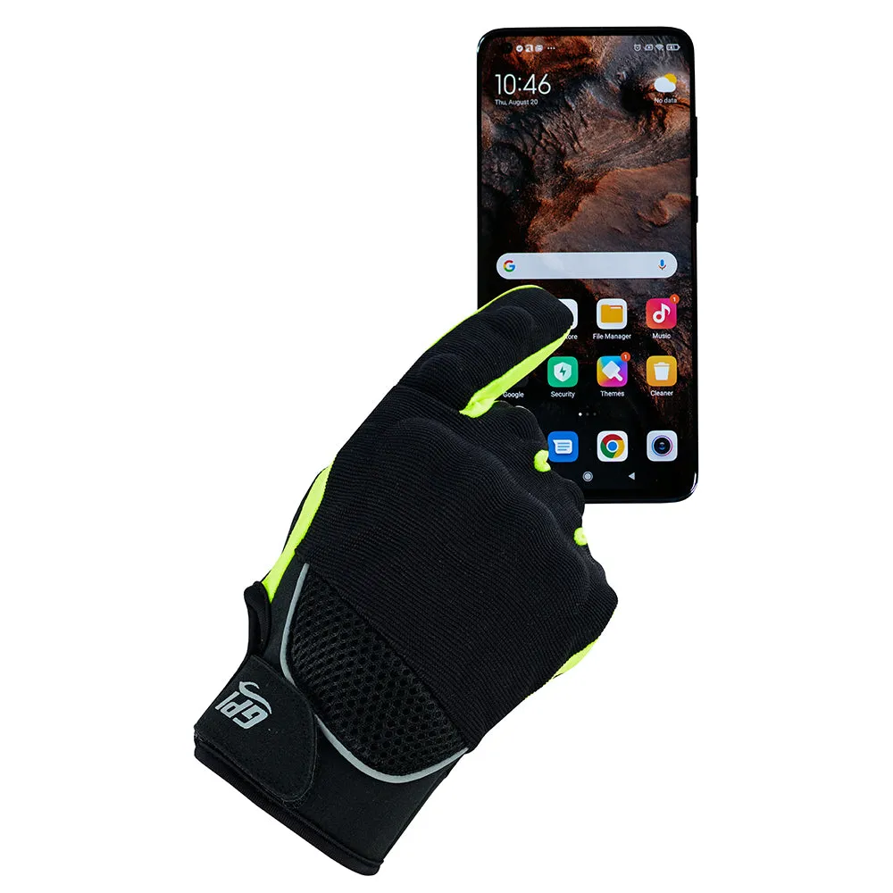 Premium Comfortable Motorcycle Flourosent/Black Gloves