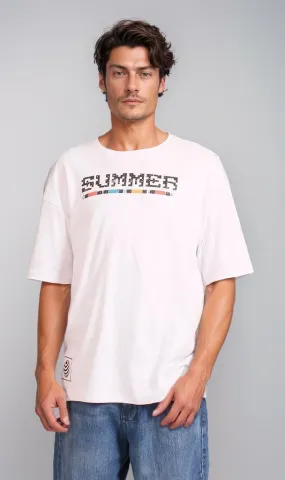 R207062 -Summer Vibes Graphic T-Shirt - White