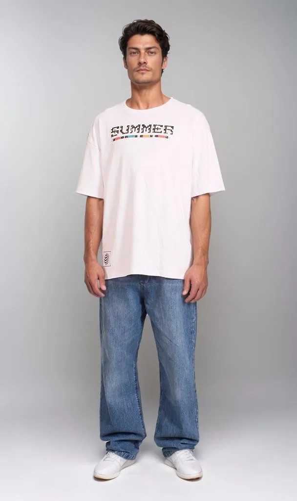 R207062 -Summer Vibes Graphic T-Shirt - White
