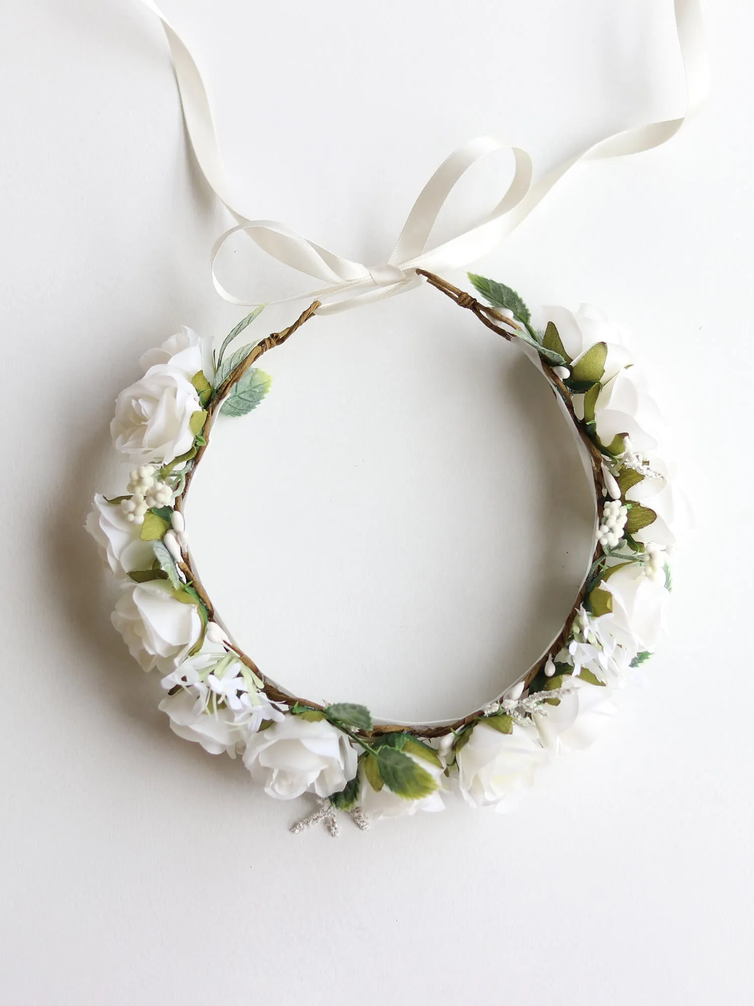 Rose flower crown - ivory