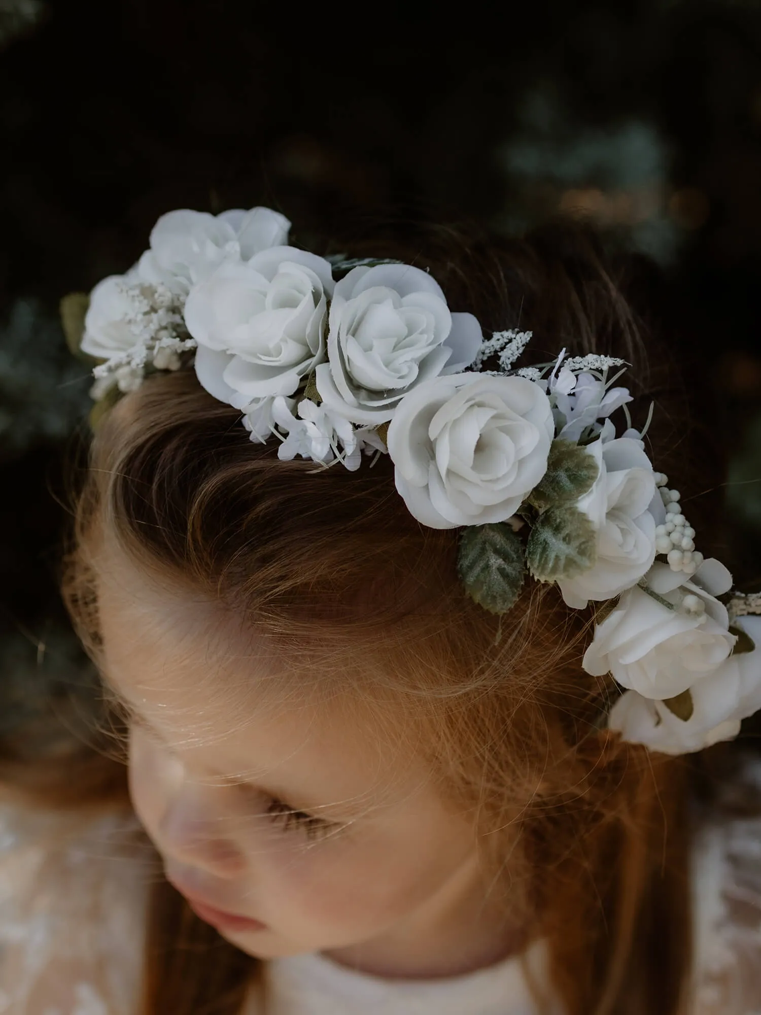 Rose flower crown - ivory