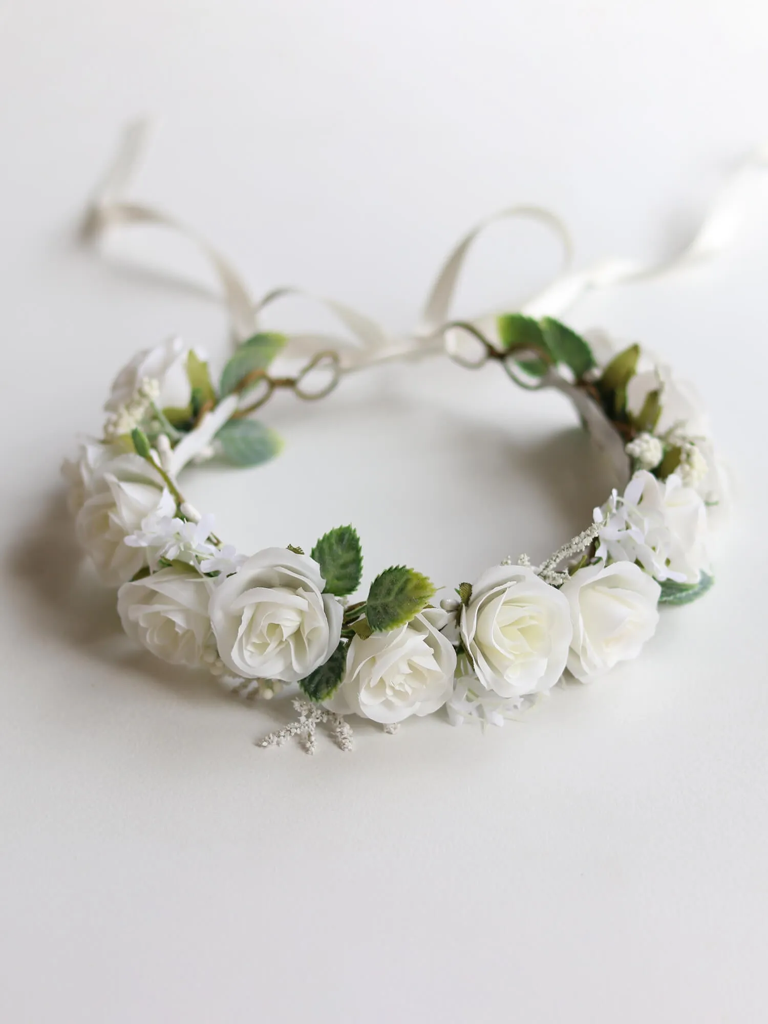 Rose flower crown - ivory