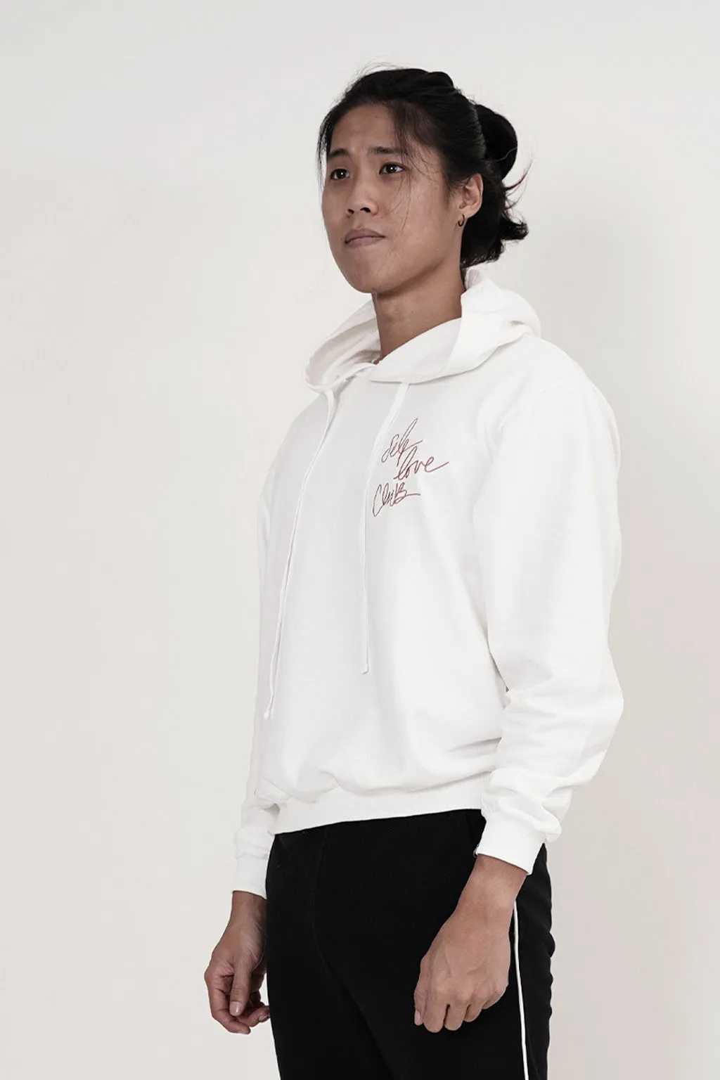 Self Love Club! Long Sleeve Hoodies (White)